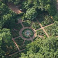 Aerial of Furman Rose Garden