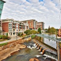 River Place RiverPlace downtown Greenville SC Stock Photography