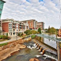 River Place RiverPlace downtown Greenville SC Stock Photography