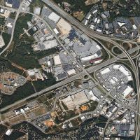 Aerial Magnolia Park & Shop at Greenridge