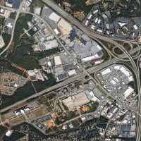 Aerial Magnolia Park & Shop at Greenridge
